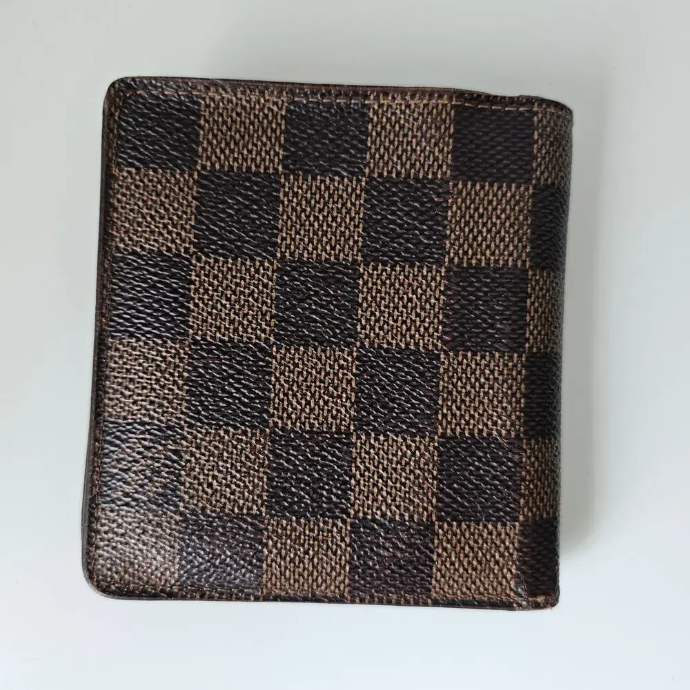 LV Louis Vuitton Damier Ebene Marco Bifold men Wallet